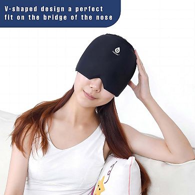 Reusable Hot And Cold Gel Ice Head Wrap Instant Migraine Relief Cap