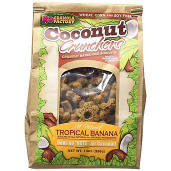 K9 Granola Factory Coconut Crunchers For Dogs All Natural Tropical Banana, 14-ounces