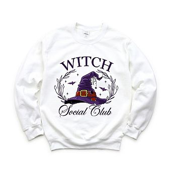 Simply Sage Market Witch Social Club Purple Hat Sweatshirt