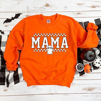 Mama Ghost Checkered Sweatshirt