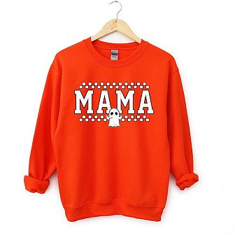 Mama Ghost Checkered Sweatshirt
