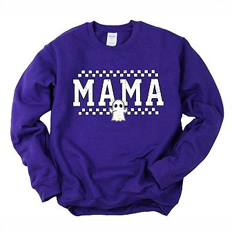 Mama Ghost Checkered Sweatshirt