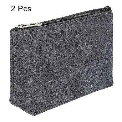 Felt Pencil Bag Pen Case Stationery Storage Zipper Pouch For Office Organizer