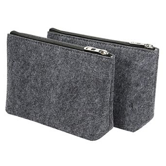 Felt Pencil Bag Pen Case Stationery Storage Zipper Pouch For Office Organizer
