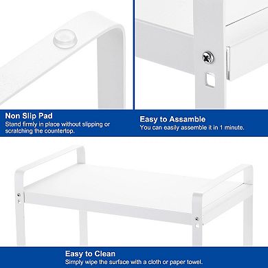 Expandable Cabinet Shelf Organizers, Stackable Counter Storage Shelf For Bathroom Pantry Cupboard