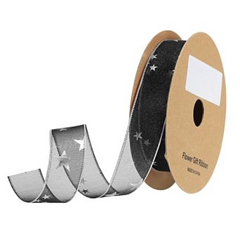 Bright Colored Organza Sheer Star Ribbons Roll For Diy Crafts, Gift Wrapping, Holiday Decoration