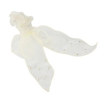 Fashion Elegant Faux Pearl Bow Hair Scrunchies For Women For Girls 1 pc