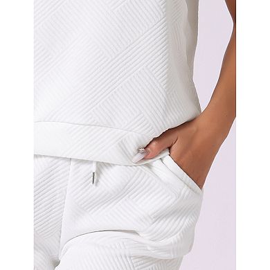 Womens Loungewear Short Sleeve Tops and Shorts with Pockets Outfits Matching Lounge Pajama Set