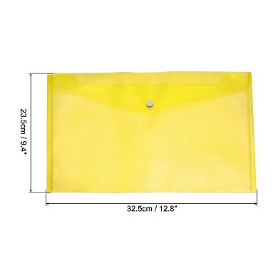 File Folders Plastic Envelopes Document Organizer With Snap Button For Office 12.8" x 9.2" 12 Pk