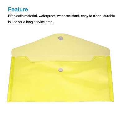 File Folders Plastic Envelopes Document Organizer With Snap Button For Office 12.8" x 9.2" 12 Pk