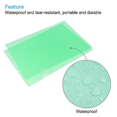 L Type Folders File Project Pockets Clear Paper Document Jacket Sleeve For Office