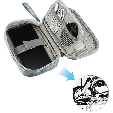 Electronic Organizer, Travel Cable Organizer, Double Layers Pouch, Electronic Accessories Case