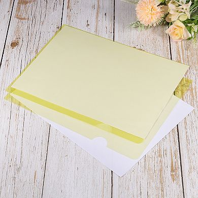 L Type Folders File Project Pocket Paper Document Jacket Sleeve For Office