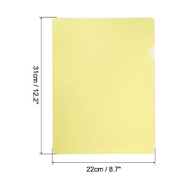 L Type Folders File Project Pocket Paper Document Jacket Sleeve For Office