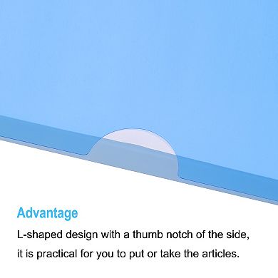 L Type Folders File Project Pocket Paper Document Jacket Sleeve For Office