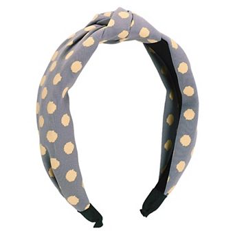 Elegant Twill Dot Knotted Hairband For Women For Girls 6.69"x5.12" 1 pc