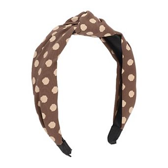 Elegant Twill Dot Knotted Hairband For Women For Girls 6.69"x5.12" 1 pc