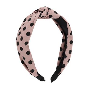 Elegant Twill Dot Knotted Hairband For Women For Girls 6.69"x5.12" 1 pc