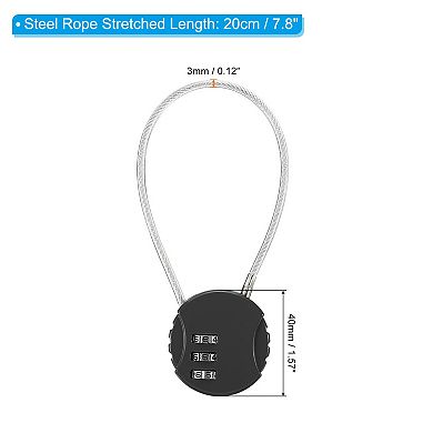 Small Combination Lock 7.8 Inch, 1 Pack 3 Digit Padlock For Gym Locker