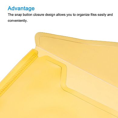 File Folder Plastic Envelopes Document Organizer With Snap Button For Home Office 9.4" x 6.7"