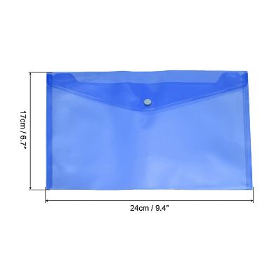 File Folder Plastic Envelopes Document Organizer With Snap Button For Home Office 9.4" x 6.7"