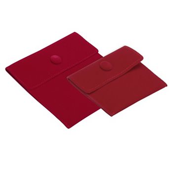 Jewelry Pouch, Soft Velvet Pouch With Snap Button Portable Storage For Necklace Bracelet