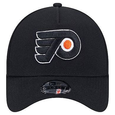 Men's New Era Black Philadelphia Flyers Core A-Frame 9FORTY Adjustable Hat