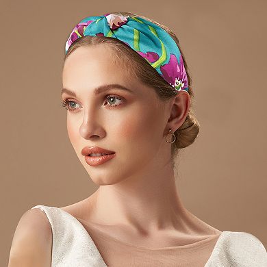 Elegant Knotted Printed Wide Hairband For Women 6.50"x4.92" 1 Pc