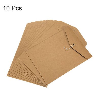 String File Folders 10 Pack A4 Size Document Letter Organizer Holder Filing Envelopes Jacket, Brown