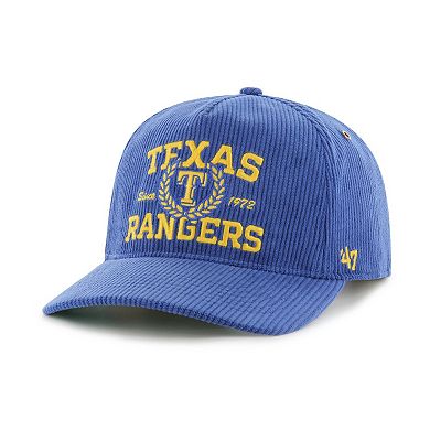 Men's '47 Royal Texas Rangers Laurus Corduroy Hitch Snapback Hat