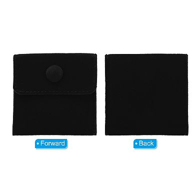 7x7cm Jewelry Pouches with Snap Button, 12 Pcs Soft Storage
