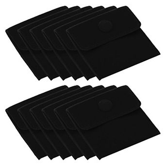 7x7cm Jewelry Pouches with Snap Button, 12 pc Soft Storage