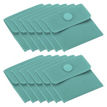 7x7cm Jewelry Pouches with Snap Button, 12 pc Soft Storage