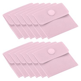 7x7cm Jewelry Pouches with Snap Button, 12 pc Soft Storage