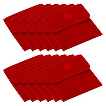 7x7cm Jewelry Pouches with Snap Button, 12 pc Soft Storage
