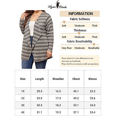 Plus Size Cardigan For Women Long Sleeve Lightweight Loose Casual Open Front Cardigans
