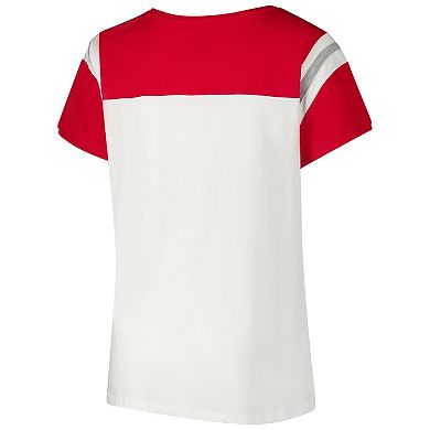 Women's Fanatics White Wisconsin Badgers Plus Size Winning Gear T-Shirt