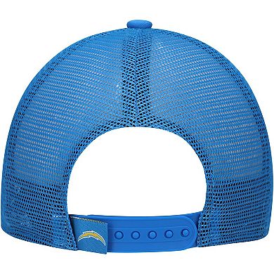 Youth New Era White/Powder Blue Los Angeles Chargers Distressed 9FIFTY A-Frame Snapback Hat