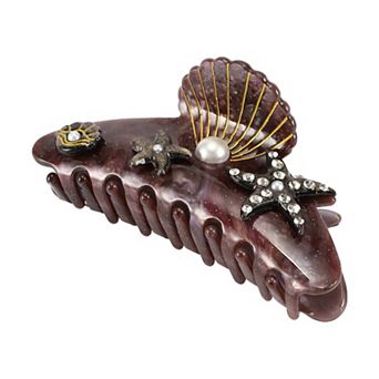 Elegant Scallop Hair Clips Hairdo Clips For Women 4.06"x1.73"x2.20" 1 pc