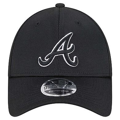Men's New Era Black Atlanta Braves Pivot 9FORTY Adjustable Hat