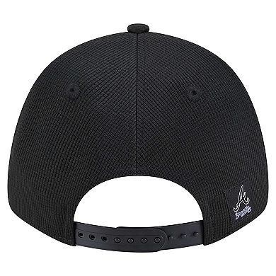 Men's New Era Black Atlanta Braves Pivot 9FORTY Adjustable Hat