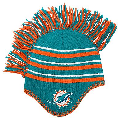 Preschool Aqua Miami Dolphins Mohawk Stripe Knit Hat