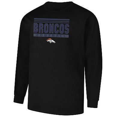 Men's Profile Black Denver Broncos Big & Tall Pop Long Sleeve T-Shirt