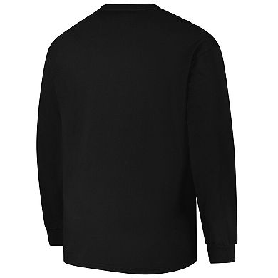 Men's Profile Black Denver Broncos Big & Tall Pop Long Sleeve T-Shirt