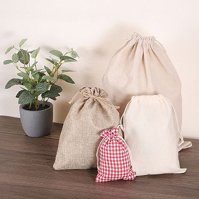 8"x6" Money Sacks Bag, 6pcs Deposit Change Transit Bags, Beige