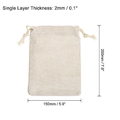8"x6" Money Sacks Bag, 6pcs Deposit Change Transit Bags, Beige