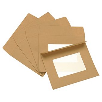 Full Face Window Envelopes Clear Double Sided for Mailing Statement Photos Catalogs