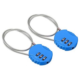 Small Combination Lock 11.8 Inch, 2 Pack 3 Digit Padlock For Locker