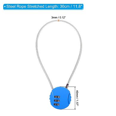 Small Combination Lock 11.8 Inch, 2 Pack 3 Digit Padlock For Locker