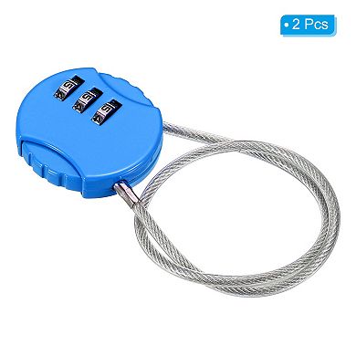 Small Combination Lock 11.8 Inch, 2 Pack 3 Digit Padlock For Locker